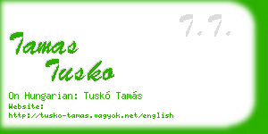 tamas tusko business card