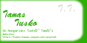 tamas tusko business card